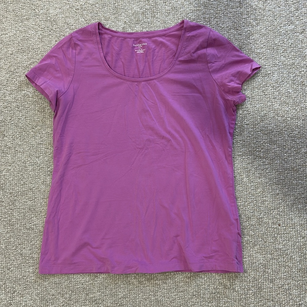 Lands' End Fitted Short Sleeve Tee Shirt